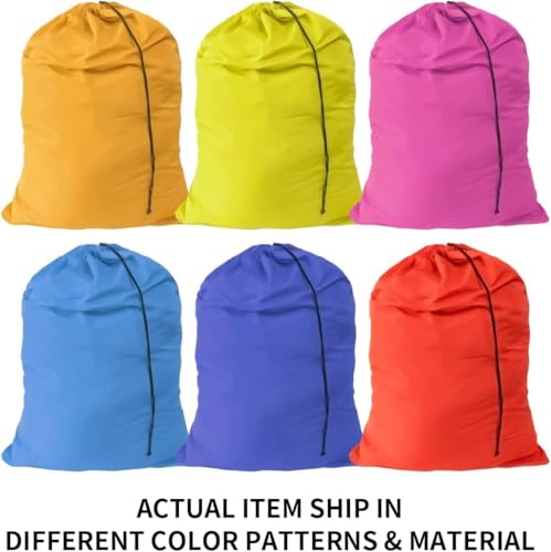 Extra Large Laundry Bags 7 Pack, Varied Colors - color: Mixcolor with hamper