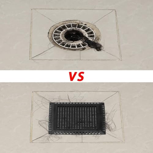Aojuxix Shower Drain Hair Catcher/Drain Protector/Shower Drain Cover - color: Matte Black, size: 4 inch