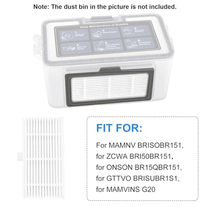 For MAMNV BR150/BR151 For BR150/BR151 For ONSON BR150/BR151 For GTTVO BR150/BR151 Robot Vacuum Cleaner, Vacuum Cleaner Replacement Kits(10PCS) - size: 10PCS
