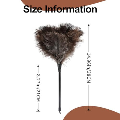Ostrich Feather Duster-14.9 Inch Mini Natural Feathers Dusters with Plastic Handle Reusable Handheld for Cleaning Supplies Home Car Office(6pcs) - color: Natural-14.9in-styleb-6pcs