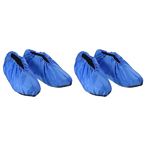 PATIKIL Waterproof Shoe Covers, 2 Pairs Water Resistant Rain Shoe Cover Washable Non Slip Boots Cover for Indoor Outdoor, Blue - color: Blue