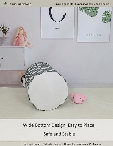Round Elephant Laundry Hamper Waterproof Fabric Home Storage - color: Elephant