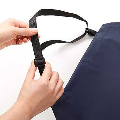 VWELL Waterproof Rubber Vinyl Apron W/ 2 Pockets - Lab Apron for DishWashing,Grooming - color: Blue-with Pockets