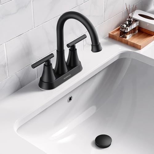 Bathroom Sink Drain with Overflow with Hair Catcher Anti-Clog Sink Strainer - color: Matte Black X 2