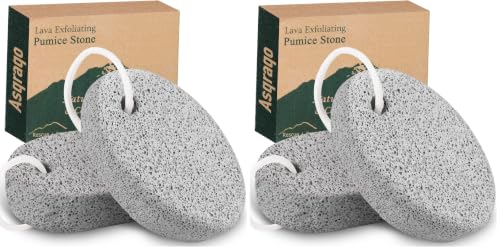 2PCS Natural Pumice Stone, Asqraqo Lava Pedicure Tools Hard Skin Callus Remover for Feet and Hands - Foot File Exfoliation to Remove Dead Skin, and Callusess (Pack of 2) - size: 2 Count (Pack of 2)