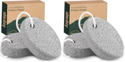 2PCS Natural Pumice Stone, Asqraqo Lava Pedicure Tools Hard Skin Callus Remover for Feet and Hands - Foot File Exfoliation to Remove Dead Skin, and Callusess (Pack of 2) - size: 2 Count (Pack of 2)