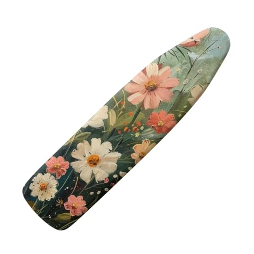 Daisy Prints Ironing Board Padded Cover Dust Covers Stretchable Iron Board Protective Cover Easy to Install Standard Size Padding Decorative Covers for Most Iron Boards Home Decor - color: Daisy