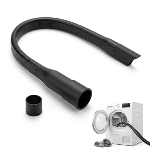 25" Flexible Vacuum Crevice Tool Attachment, Long Flat Slot Nozzle with Cleaning Brush Kit, Fits All 1-1/4" (32mm) & 1-3/8" (35mm) Vacuum Hoses, Ideal for Dryer Lint, Under Appliances,