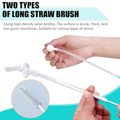 Baby Bottle Cleaning Brush 6-Piece Set Detachable Sponge Bottle Brush, Nylon Milk Bottle Brush, 2PCS Nipple Brush, 2PCS Straw Brush (Blue) - color: Blue