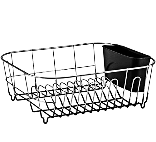 Neat-O Deluxe Chrome-Plated Steel Small Dish Drainers (Black)