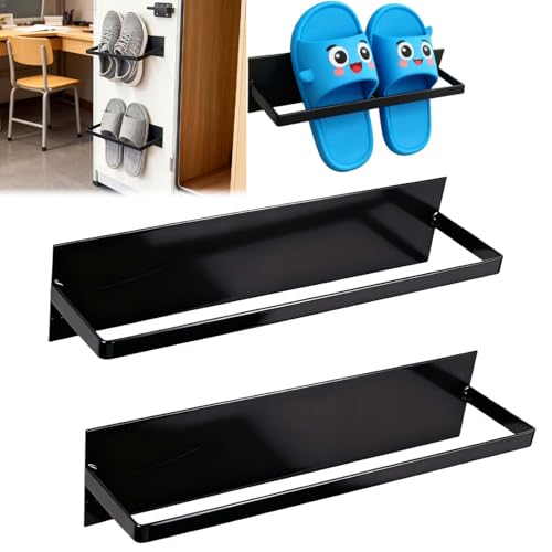 2 Pcs Magnetic Hanging Shoe Rack No Drilling Wall Mounted Shoe Organizer