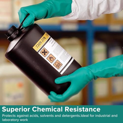 HandLove Green Chemical Resistant Nitrile Gloves - size: Medium