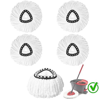 5Pack Spin Mop Replacement Heads,100% Microfiber,Household Floor Cleaning - size: 5Pack