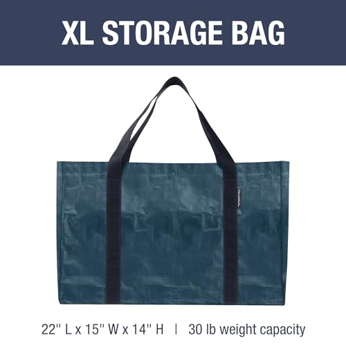 CleverMade XXL Storage Basket Tote, 76L Storage Bag, 2 Pack, Ocean - color: Ocean, size: 76l - 2 Pack