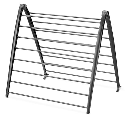 Whitmor Spacemaker Folding Drying Rack, Indoor Clothes Organizer with Patent-Pending Design, Space Saving, 6" L x 26" W x 51.5" H, Black - color: Black