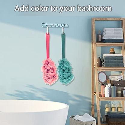 Evmliy Back Scrubber for Shower, Loofah Sponge Brush Exfoliating Body, Long Handle Scrub Brush for Shower with Loofah on a Stick for Back Use, Bathing Accessories Body Brushes (2Pack) - size: 2Pack