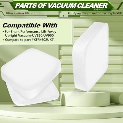 Filters Replacement for Shark Lift Away UV850 UV900 Vacuum,4 Pack
