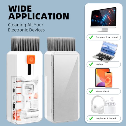 Ordilend Keyboard Cleaner & Laptop Cleaning Kit, All-in-1 for Computer PC - color: White
