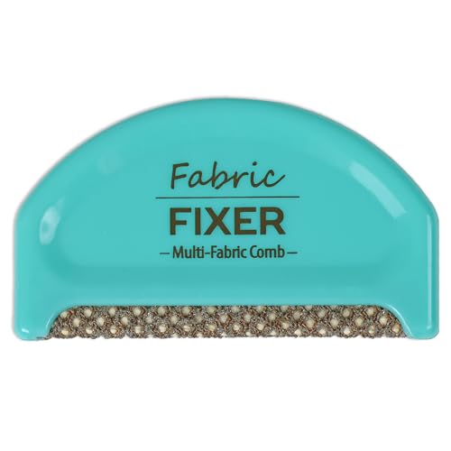 Multi-Fabric Sweater Comb for Pills and Fuzz - Manual Fabric Defuzzer Wool Lint Shaver Comb Scraper for Clothing, Sheets and Furniture by Wardrobe Hackers - color: Turquoise (Pack of 1)