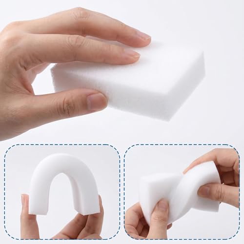 Magic Cleaning Sponge 50 Pack Bulk - Durable Melamine Cleaning Sponge for Home & Business - Multi Purpose Surface Cleaner - color: Snow White, size: 50 Pack 3.93“x2.36”x0.79"