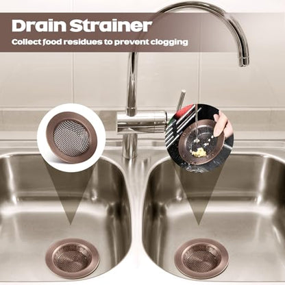 Retisee 2 Pcs Kitchen Sink Drain Strainer 4.4 Inch,Red Bronze - color: Red Bronze
