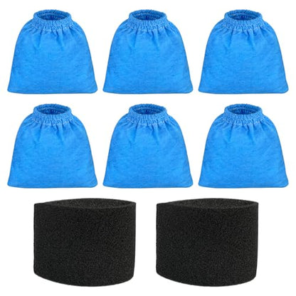 6 Pack VRC5 Filter Bags Fit for Vacmaster 4-16 Gallon Wet/Dry Vac, VRC51