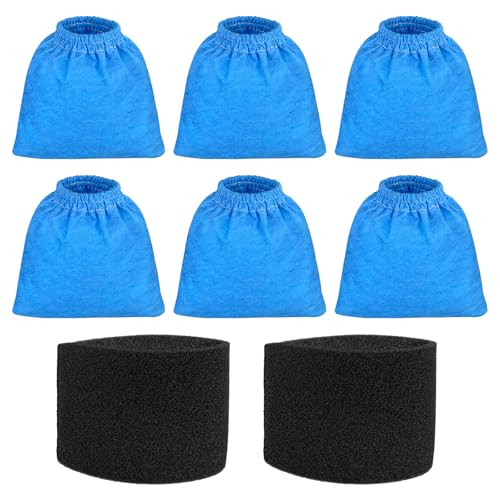 6 Pack VRC5 Filter Bags Fit for Vacmaster 4-16 Gallon Wet/Dry Vac, VRC51