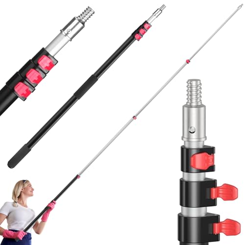 12FT Telescoping Extension Pole - Heavy-Duty Aluminum Paint Roller Pole - size: 12ft pole1
