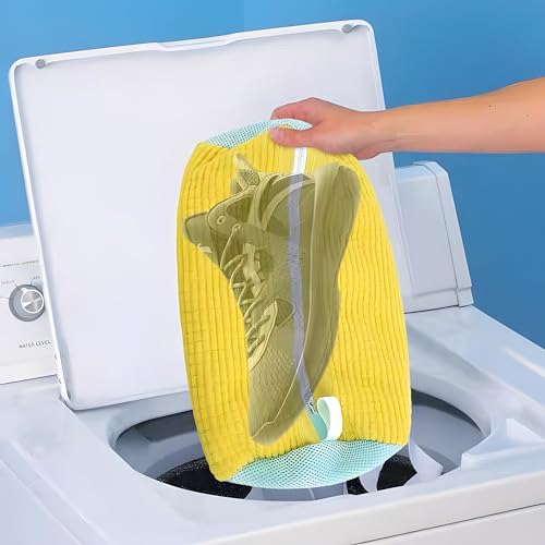 Shoe Washing Machine Bag Sole suds Magic Bag Laundry Shoes Bag (2pc Yellow) - color: 2pc Yellow