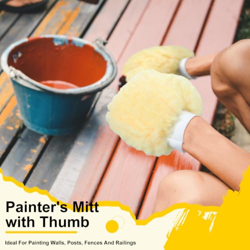 Mitt Painting Dust Gloves for Railing Fence with Thumb