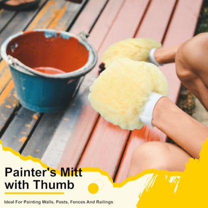 Mitt Painting Dust Gloves for Railing Fence with Thumb