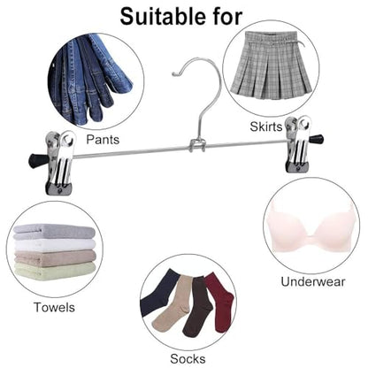NORTHERN BROTHERS Pants Hangers, Skirt Hangers with Clips Heavy Duty Clothes Hangers for Women Men Trousers Shirt Shorts Jeans Closet Organization - size: 50 Pack