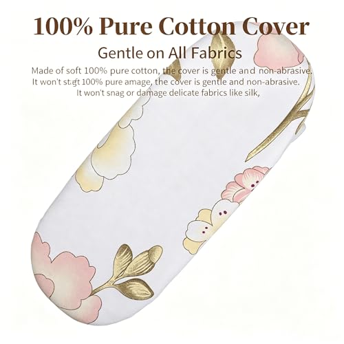 Foldable Mini Ironing Board, Space Saving Tabletop Ironing Board, Sleeve Cuffs and Collars Handling, Portable Compact Iron Board, Peony Design, for Home and Travel Use