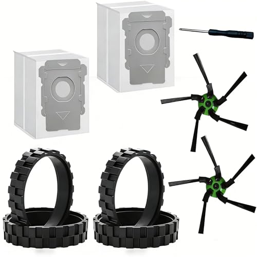 Roomba Replacement Wheels for iRobot Roomba s9 (9150) and s9+ (9550) Series Robot Vacuums (Includes 2 Side Brushes, 4 Drive Wheels, 2 Dust Bags, 1 Screwdriver)