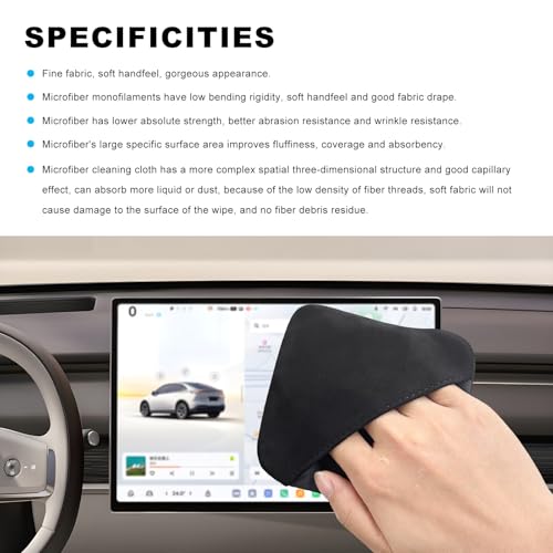 Ohleats 2PCS Car Screen Cleaner, Microfiber Cleaning Pad, Triangle+Square - color: Triangle+square