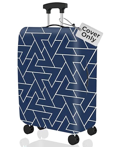 Luggage Cover – Navy Blue Stretchable Suitcase Protector – Washable, Scratch-Resistant & Dustproof Elastic Cover for Extra Large Travel Bags - color: Navy Blue, size: XL (29-32 inch)