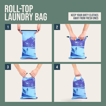 TRIPPED Travel Gear Large Compression Packing Cubes 7-Piece Set for Travel - color: Getaways