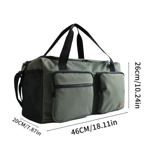 Travel Duffel Bags, Large Capacity Gym Bag for Men Women, Duffel Bag with Adjustable Strip for Travel, Airplanes, Sports(Green) - color: Green