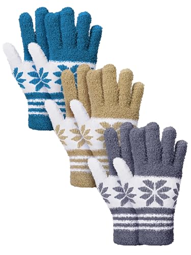 Patelai 3 Pairs Microfiber Dusting Gloves for Plants Leaf, Small - color: Gray, Dark Blue, Khaki, White, size: Small