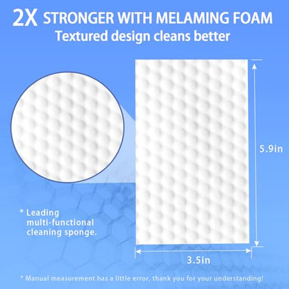 Convex Point Melamine Eraser Sheets, 50 Count
