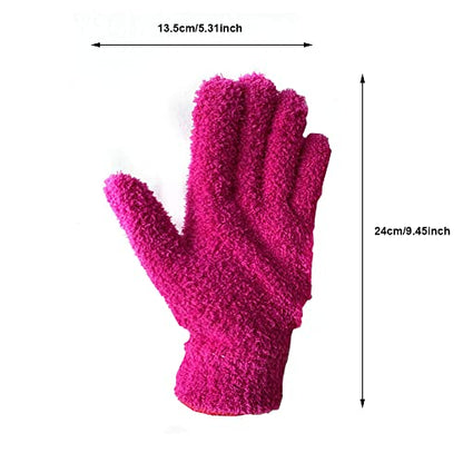 SagaSave Multi-Function Microfiber Gloves Cleaning Dusting Coral Fleece Home Cleaning Gloves Truck Auto Gloves - color: Gray+green