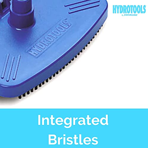 SWIMLINE HYDROTOOLS Manual Pool Vacuum Head Attachment For Inground & Above Ground Pools |Weighted Swimming Pool Vac Head Triangle Shape W/ Bristles| Swivel Hose 1-1/4 or 1-1/2’’| Clean Debris Corners