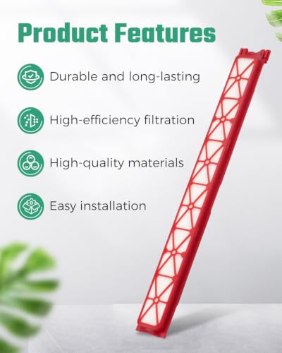 2 Pack Filter Replacement Parts Fit for PencilVac Fluffycones SV50 FC AM/EX, SV50 FF AM Vacuum Cleaner, Washable Replacement, with Cleaning Brush