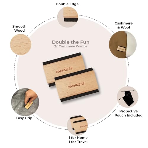Cashmere Comb | Sweater Comb - Removes Pills & Fuzz from Clothing x 2