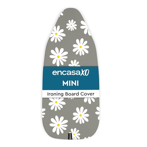 Encasa XO Ironing Board Cover and Pad 28"x12" Mini, Thick Felt - color: Daisy Grey, size: Mini (28"x12")
