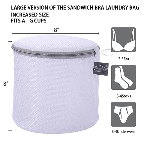 Large Bra Washing Bag for Laundry, Lingerie Bags for Washing Bras, 8", 3Pcs - size: 3L(8x8x8")