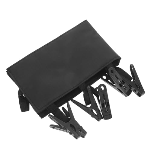 Space-Saving Foldable Clothes Hanger Portable Laundry Rack Drying Rack for Clothing Travel Clips Sturdy Adjustable Design - color: Black