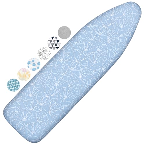 Ironing Board Cover and Pad, 15x54 Standard Size, Scorch Resistant - color: Sky Blue, size: 15" x 54"