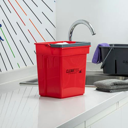 Restaurantware 4 qt Red Cleaning Bucket - color: Red, size: 4 Quarts