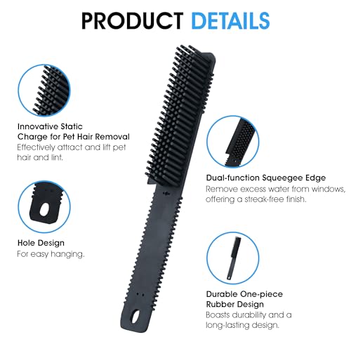Nanoskin Rubber Pet Hair Brush [85-600],Black